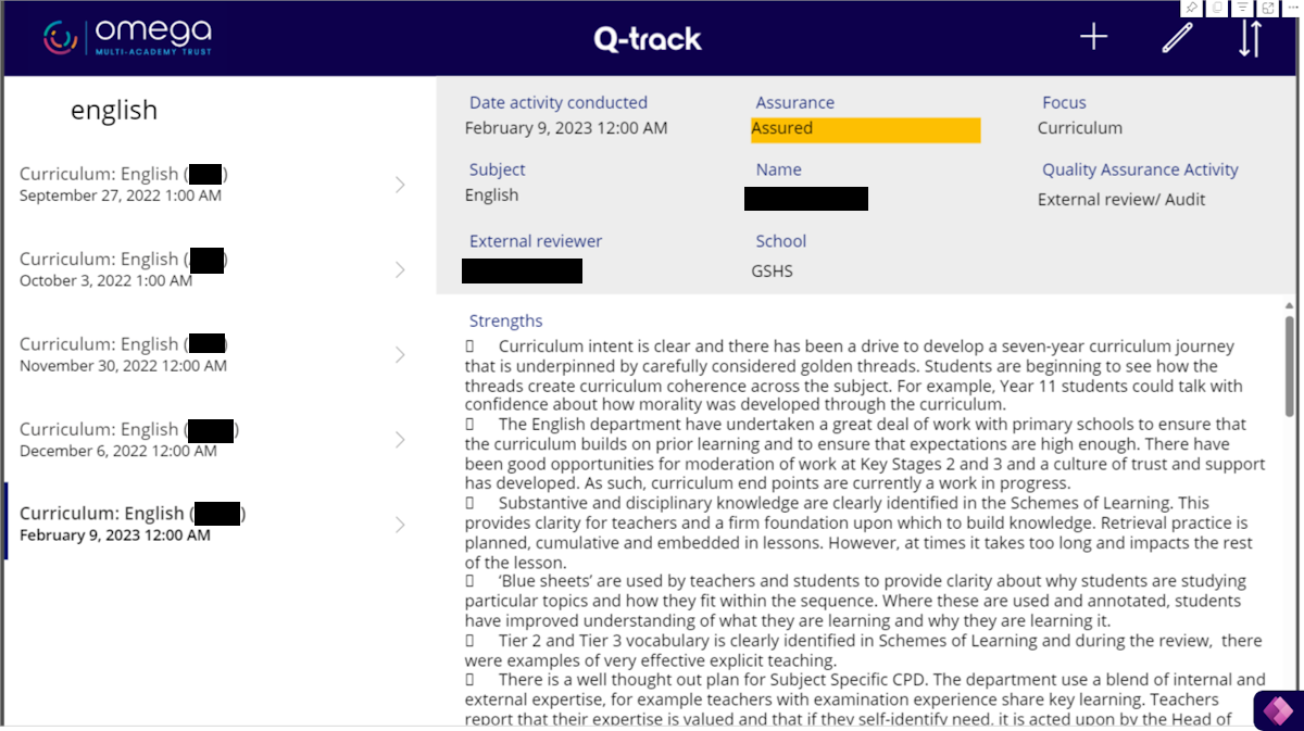 Q Track screenshot